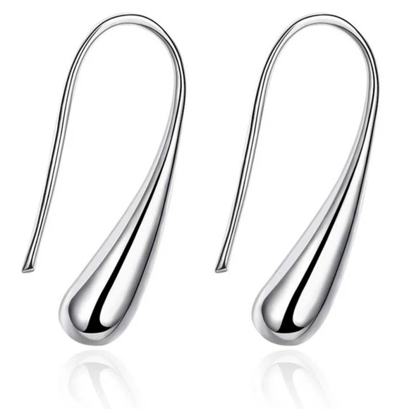 Water Drop Earrings 925 Silver - Picture 2 of 4